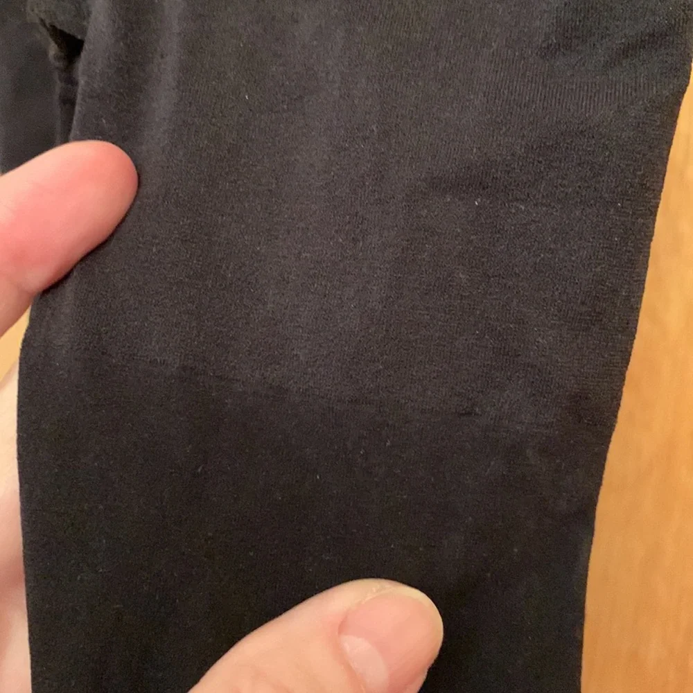 Pantyhose black opaque tights medium control top through thighs maybe jockey